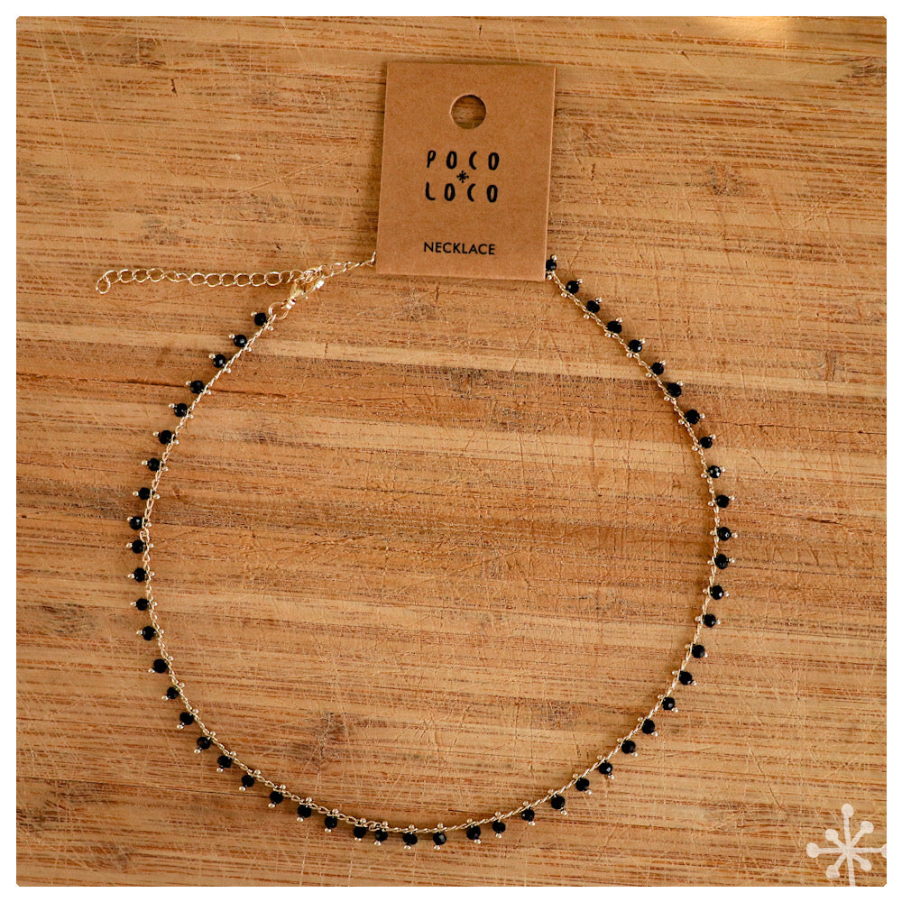 Chain Necklace Gold Black