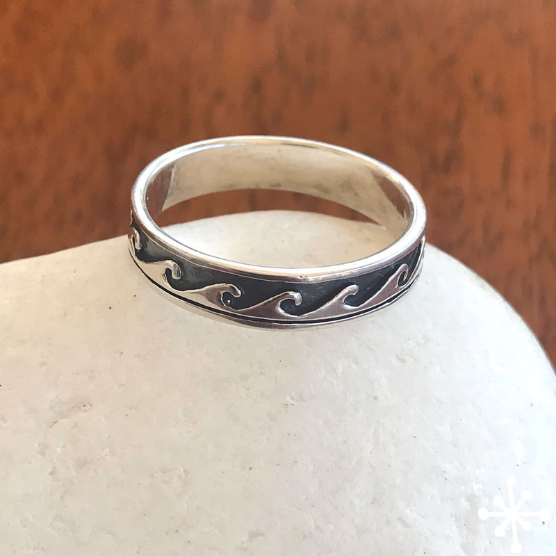 Waves Sterling Silver Ring