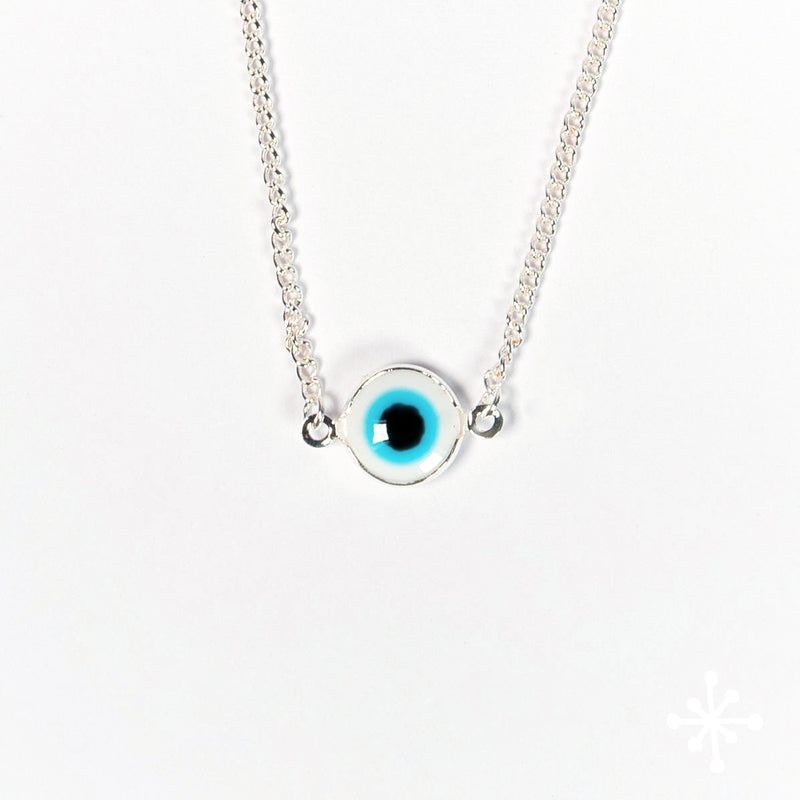 Silver evil eye bracelet