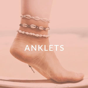 Anklet worn layered on ankle