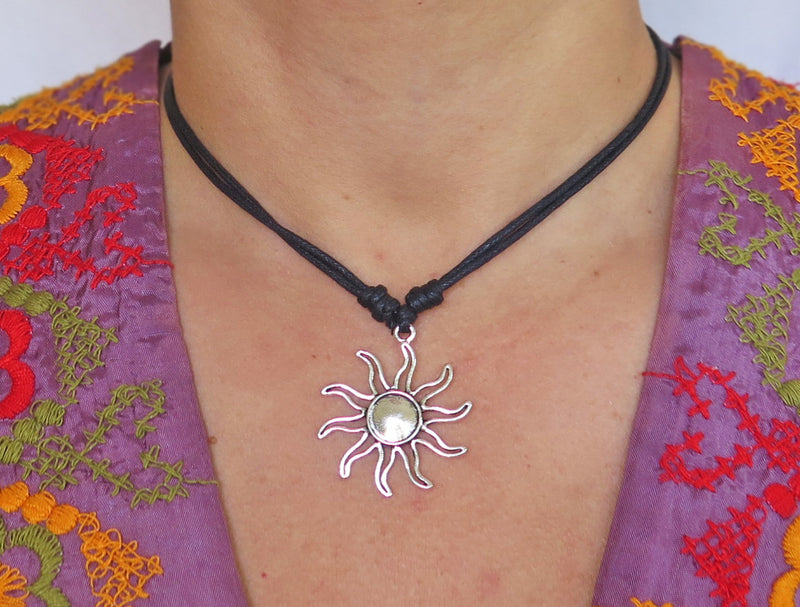 Sun Ray Sliding knots necklace