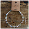 Silver anklet with multi colour beads