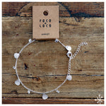 Silver shell anklet