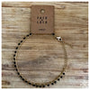 Black and gold anklet