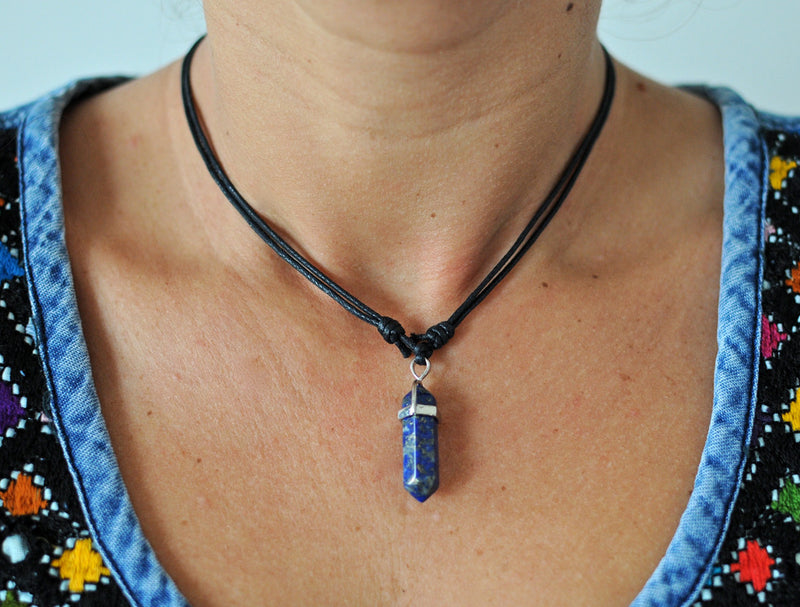 Lapis Lazuli Sliding Knots Necklace