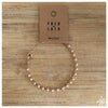 Chain Bracelets Gold plated  with peach colour beads