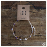 Chain Bracelet Silver plated with Amethyst stones