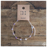 Chain Bracelet Silver plated with Amethyst stones