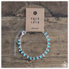 Chain Bracelet Silver plated with blue beads