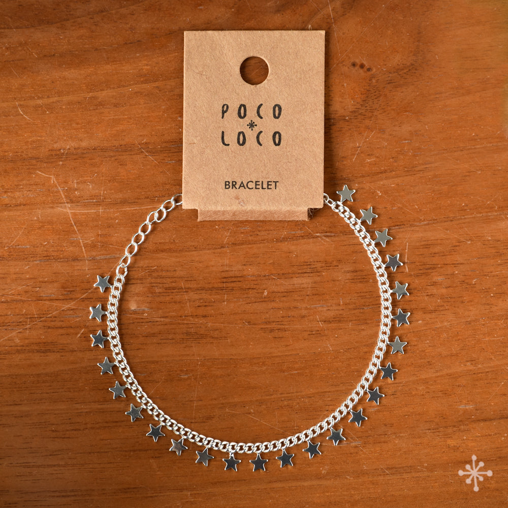 Chain Bracelet Silver plated with stars
