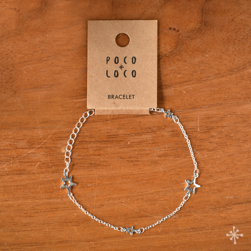 Chain Bracelet Silver plated with stars