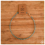 Chain Necklace Gold - Blue