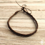 Cotton thin anklet dark brown 