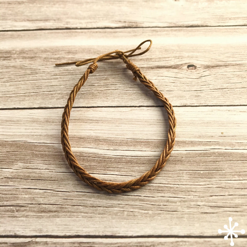 Cotton thin anklet light brown