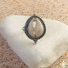 Cowrie Shell Ring Silver