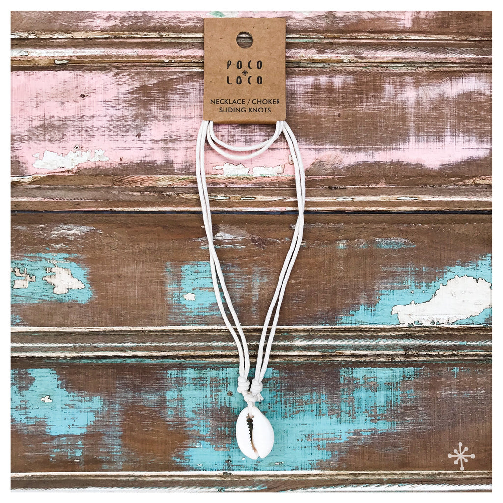 Cowry Shell Necklace Cream cord