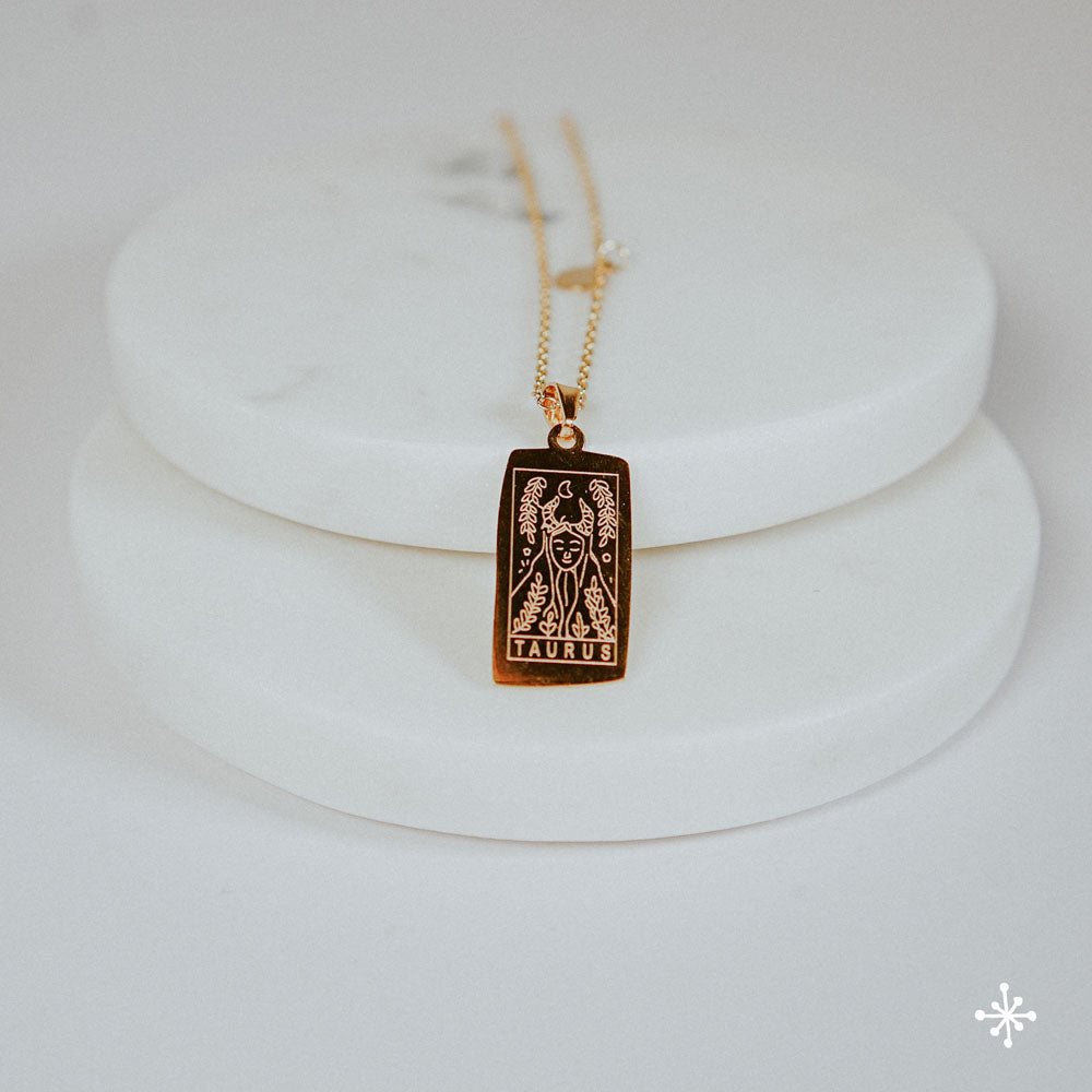 Zodiac Sign Necklace TAURUS - Main Image
