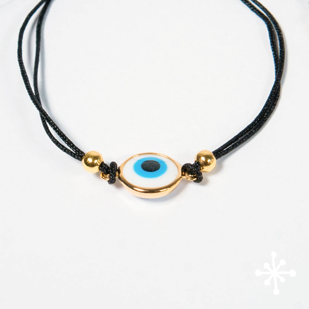 Evil eye bracelet Gold Bead