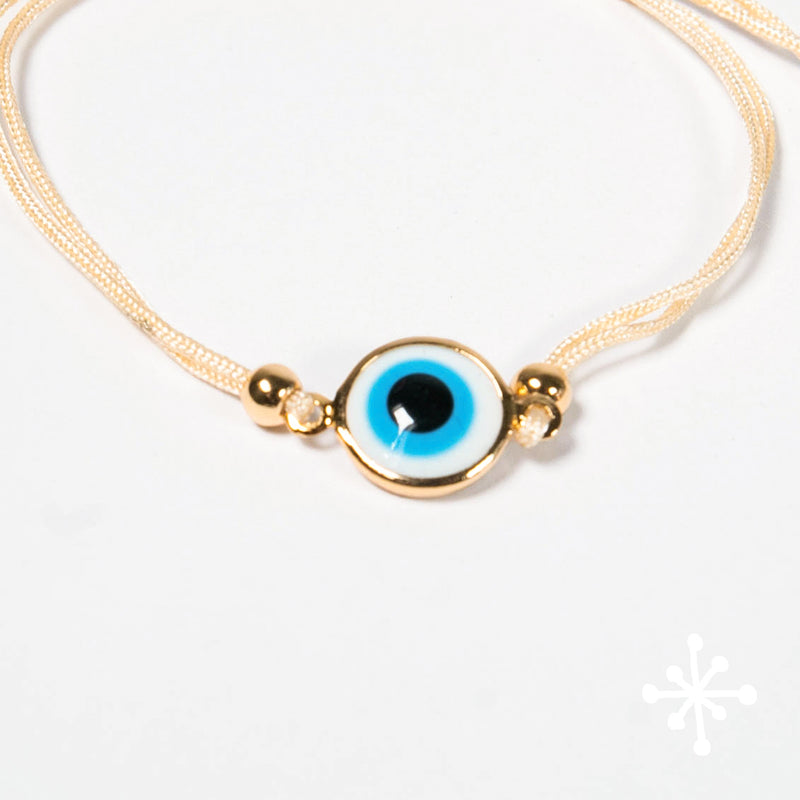 Evil eye bracelet Gold Bead