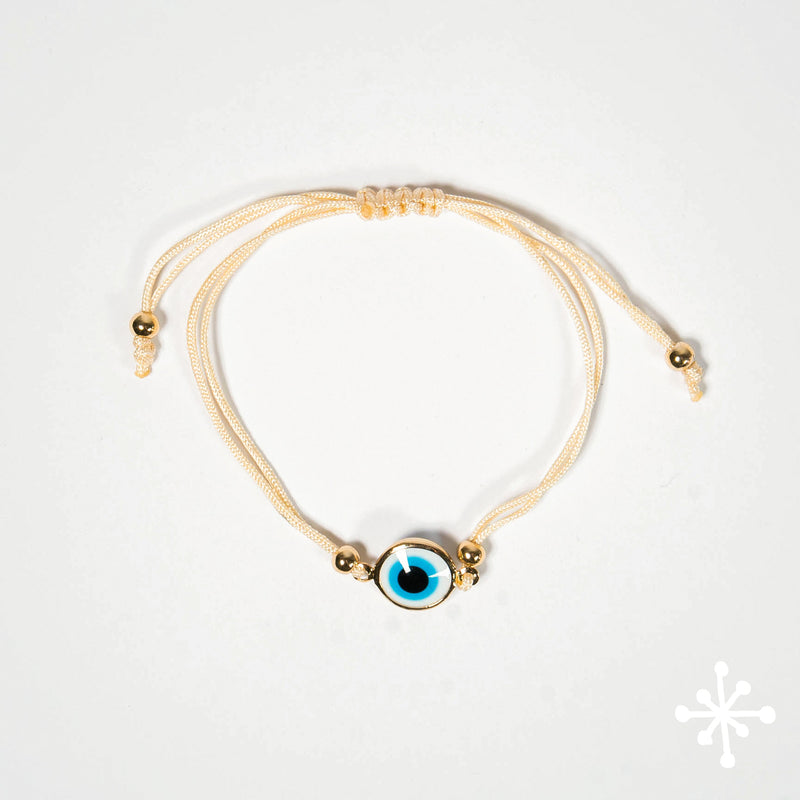 Evil eye bracelet Gold Bead