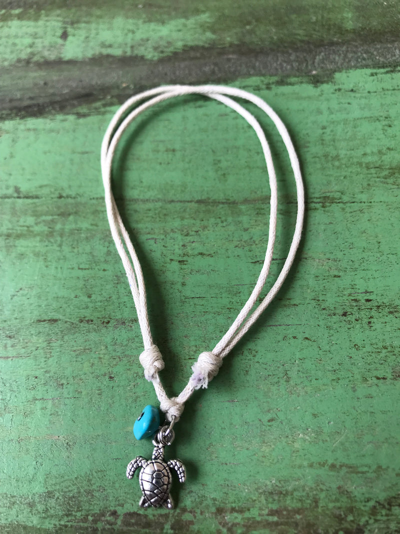 Turtle anklet with Turquoise