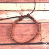 Leather Bracelet Dark Brown Hand plaited Cacique