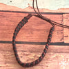 Mixed Colour Leather Bracelet Dark Brown/ Black - Hand plaited - Mapuche