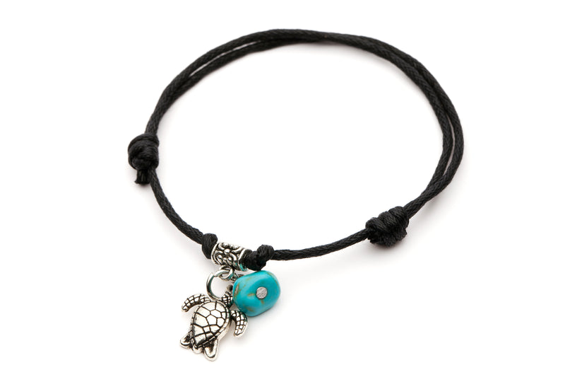 Turtle bracelet with turquoise