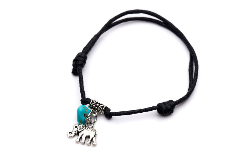 Elephant bracelet with turquoise