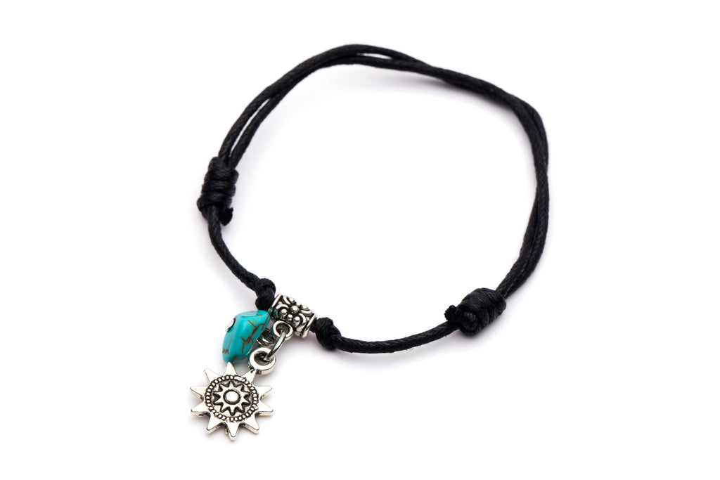 Black Sun bracelet with turquoise