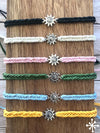 Sun anklet all colours black, cream, pink, green, light blue, yellow