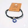 evil eye bracelet sliding knot black