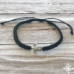 Turtle anklet black