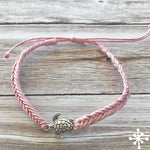 Turtle anklet pink