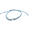 Wave anklet light blue