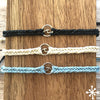 Wave anklet all colours black, cream, light blue