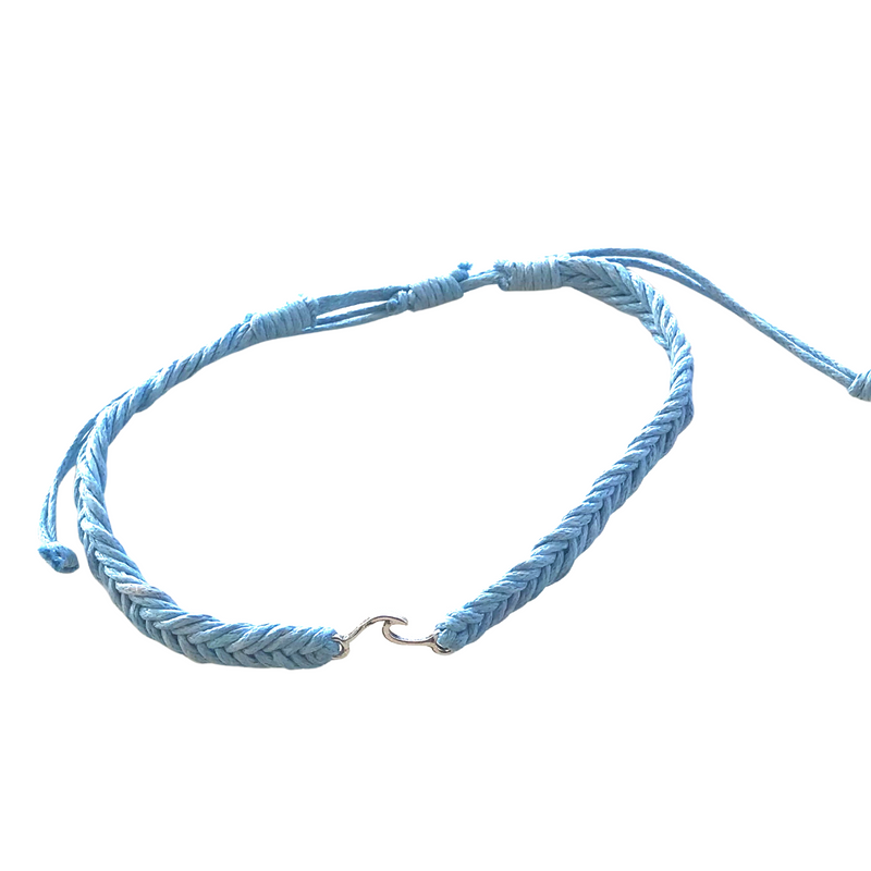 Wave small Anklet Light Blue