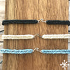 Wave small anklets all colours, black, cream, light blue