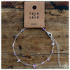 Amethyst Anklet With Silver Chain