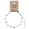 Amethyst Anklet With Silver Chain