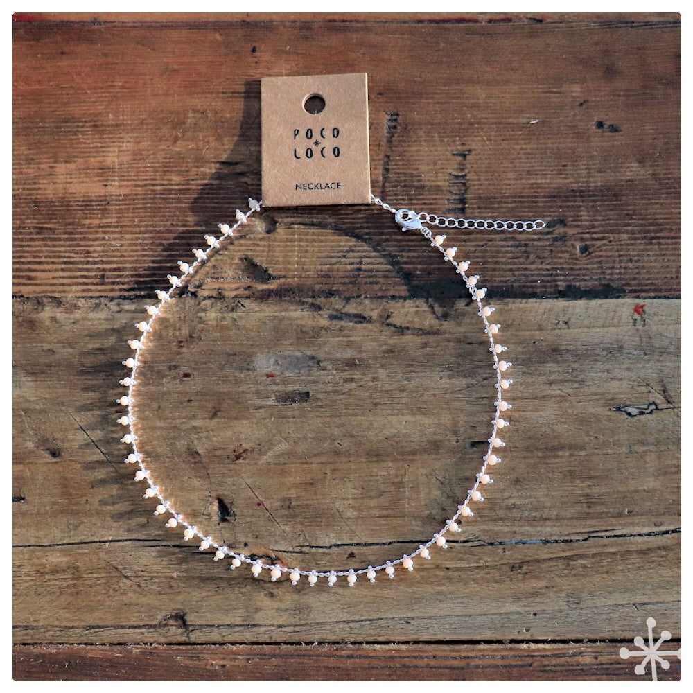 Chain Necklace Silver Peach