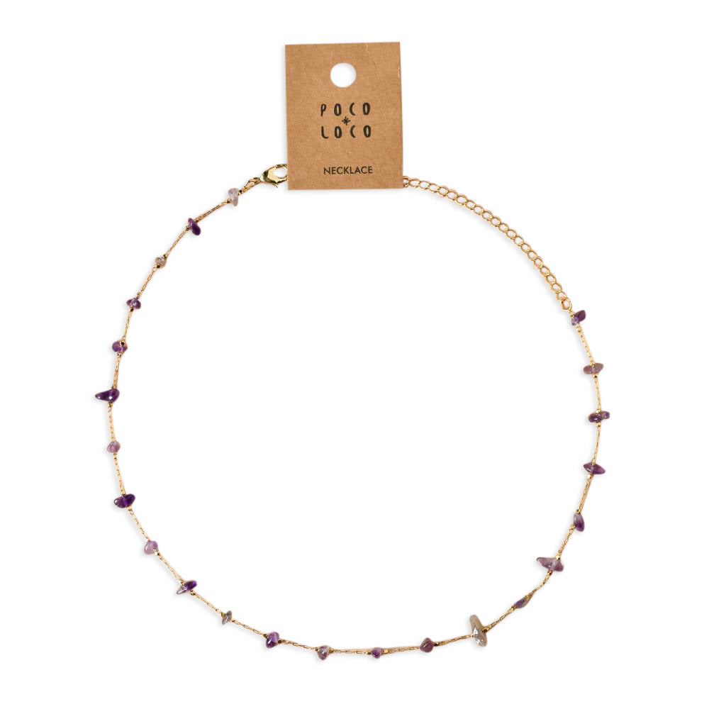 Gold Amethyst Necklace