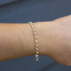 Gold bracelet with multi colour bohemian beads