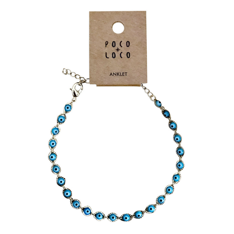 Evil Eye Anklet Gold