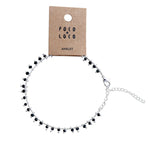 Black and Silver anklet
