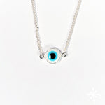 Silver evil eye bracelet