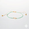 Single pearl bracelet with mint beads