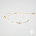 Single Pearl Anklet with Seed Beads